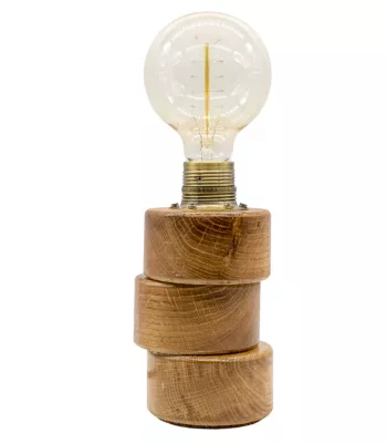 Lasai - Lámpara de mesa minimalista en madera de roble