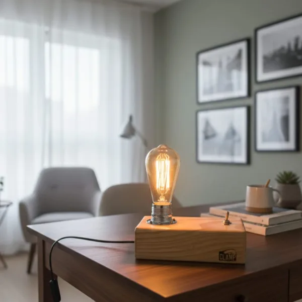 Orozco- Lámpara de mesa artesanal con diseño industrial